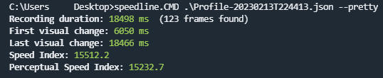 speedline 计算结果